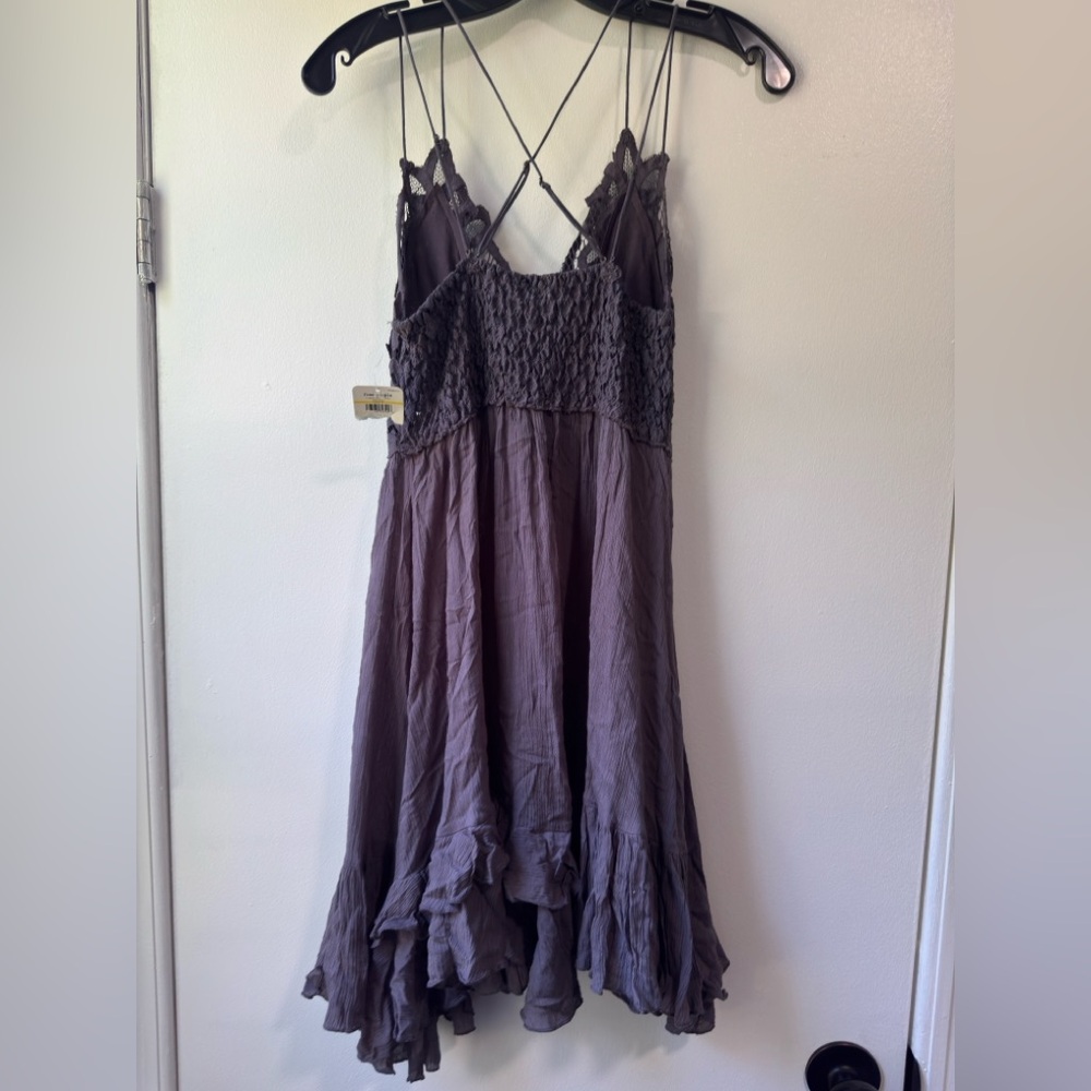 Free People Lavender Lace Chemise Dress - Picture 9 of 16
